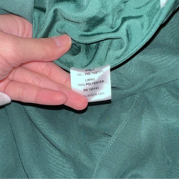 Azazie Olive green bridesmaid dress size 2 - Picture 5 of 11